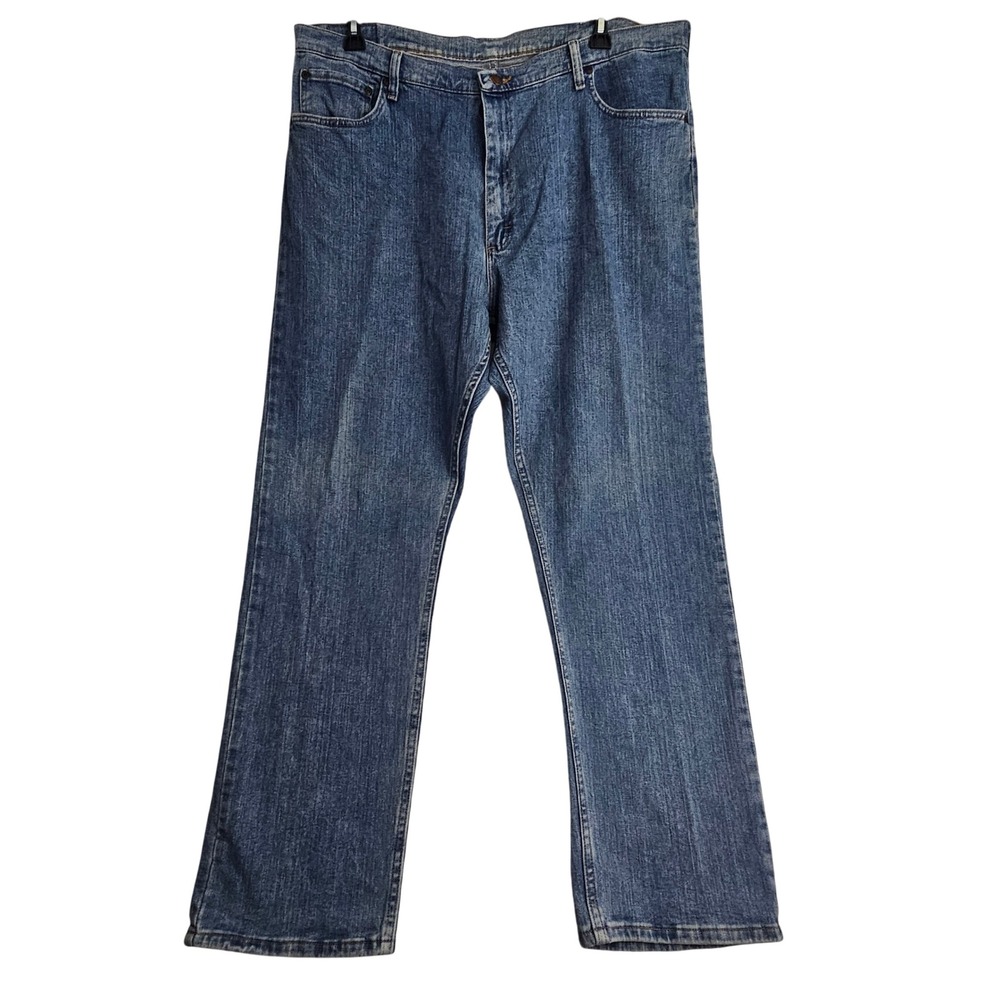 Wrangler 40 x 32 Relaxed Fit Jeans Medium Wash Stretch 1150